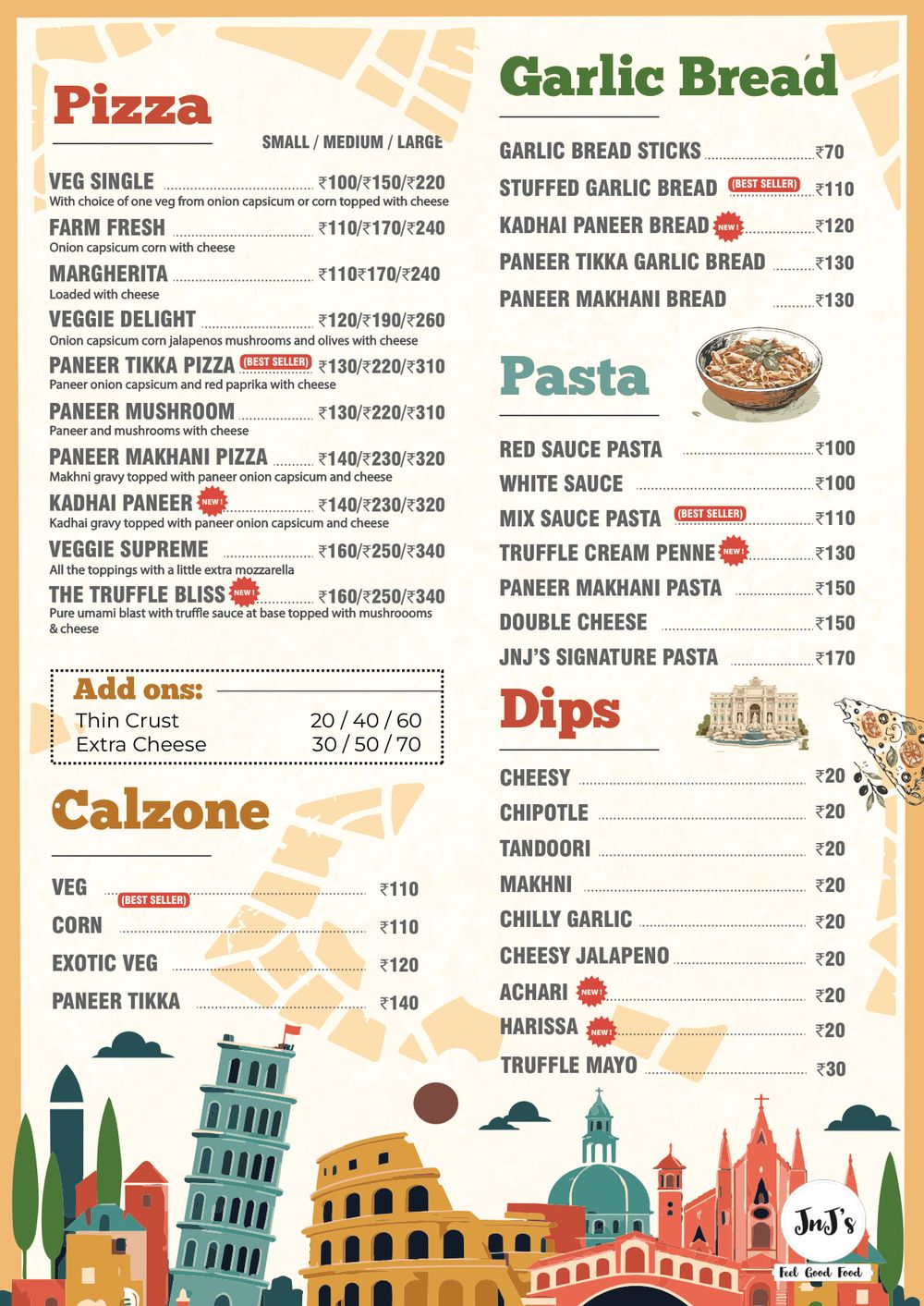 JnJ's Menu Page 3